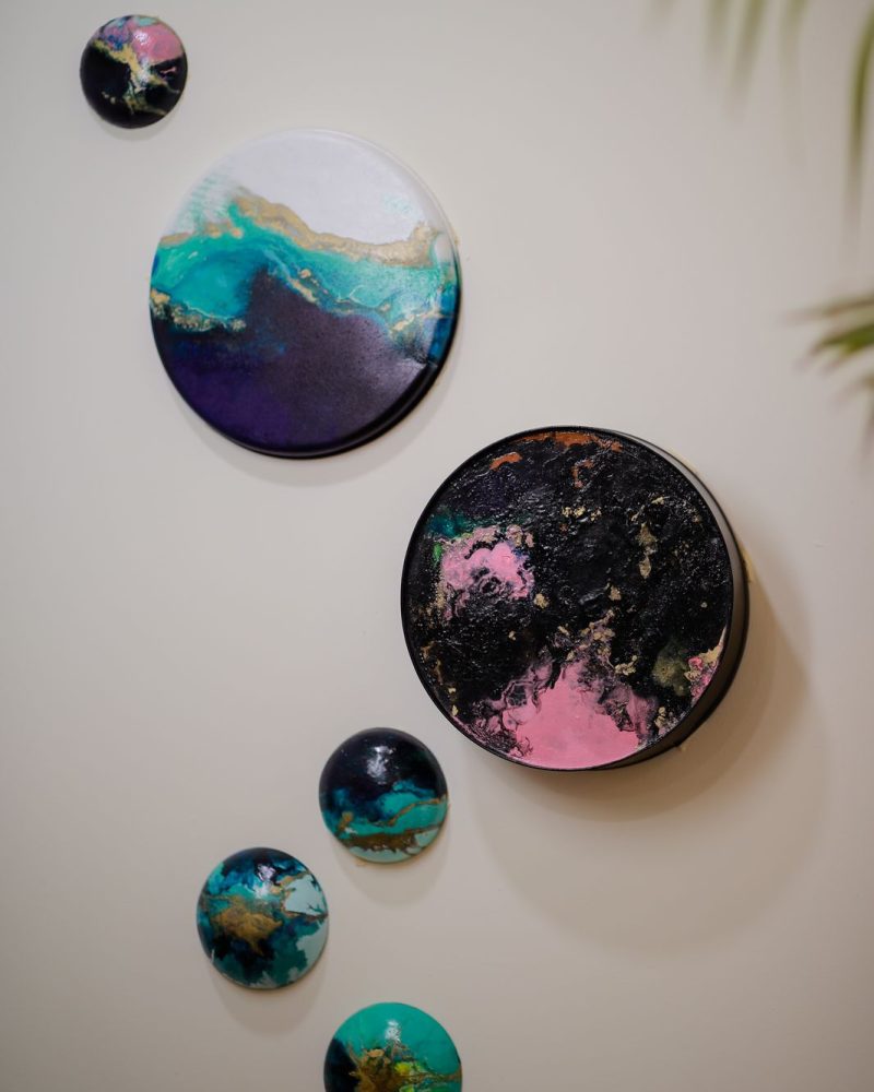 Abstract wall art pieces